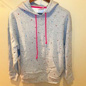 Terez NY Size S Rhinestone Long Hooded Sweatshirt